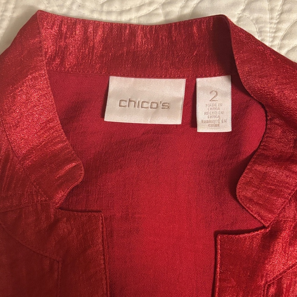 Chico's Vibrant Red Jacket
